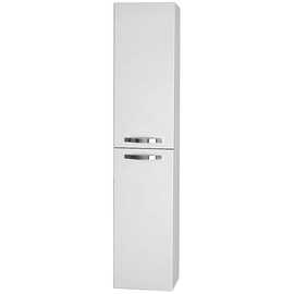 Пенал Dreja ALMI, 35 см, 2 дверцы, 4 стеклянные полки, белый глянец, 99.0208 - фото, отзывы, цена